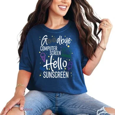 Goodbye Computer Screen Hello Sunscreen Comfort Colors T-Shirt