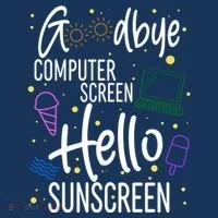 Goodbye Computer Screen Hello Sunscreen Sweatshirt thumb 3