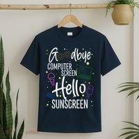 Goodbye Computer Screen Hello Sunscreen T-Shirt thumb 2