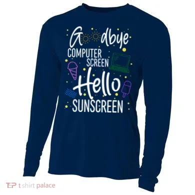 Goodbye Computer Screen Hello Sunscreen Cooling Performance Long Sleeve Crew