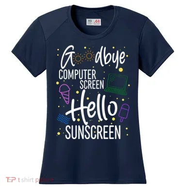 Goodbye Computer Screen Hello Sunscreen Women's Cooling Performance Crew T-Shirt