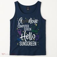 Goodbye Computer Screen Hello Sunscreen Tank Top thumb 2