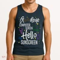 Goodbye Computer Screen Hello Sunscreen Tank Top thumb 3