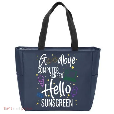 Goodbye Computer Screen Hello Sunscreen Tote Bag