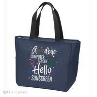 Goodbye Computer Screen Hello Sunscreen Tote Bag thumb 3