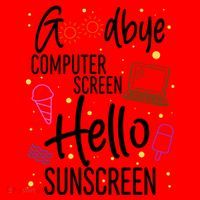 Goodbye Computer Screen Hello Sunscreen Santa Hat thumb 1