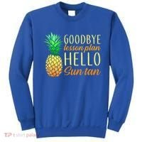Goodbye Lesson Plan Hello Sun Tan Sweatshirt thumb 0