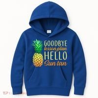 Goodbye Lesson Plan Hello Sun Tan Kids Hoodie thumb 0