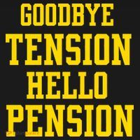 Goodbye Tension Hello Pension USA-Made Doggie Bandana thumb 2