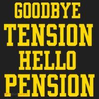 Goodbye Tension Hello Pension Golf Towel thumb 3