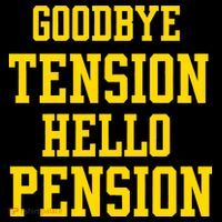 Goodbye Tension Hello Pension Women's Long Sleeve Shirt thumb 2