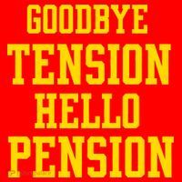 Goodbye Tension Hello Pension Santa Hat thumb 1