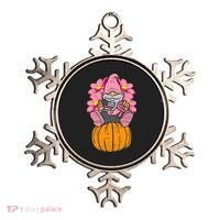 Gnome On Pumpkin Pink Ribbon Breast Cancer Halloween Gift Ornament thumb 0