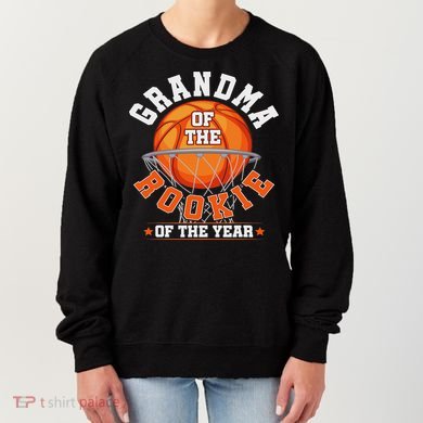 Grandma Of Rookie 1st Birthday Basketball Family Matching Women's Sweatshirt