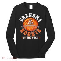 Grandma Of Rookie 1st Birthday Basketball Family Matching Long Sleeve Shirt thumb 0