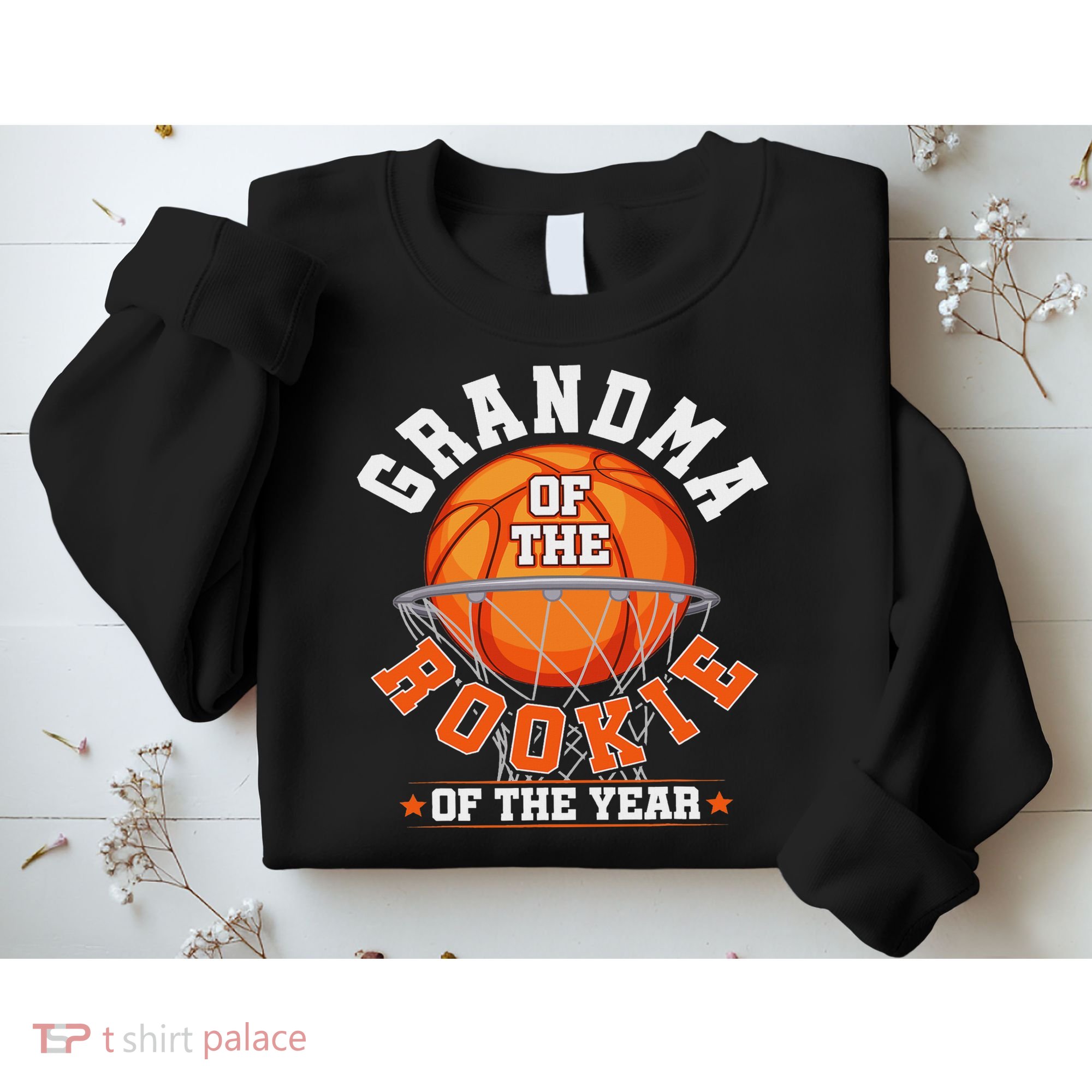 Grandma Of Rookie 1st Birthday Basketball Family Matching Sweatshirt