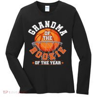 Grandma Of Rookie 1st Birthday Basketball Family Matching Women's Long Sleeve Shirt thumb 0