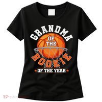 Grandma Of Rookie 1st Birthday Basketball Family Matching Women's T-Shirt thumb 0