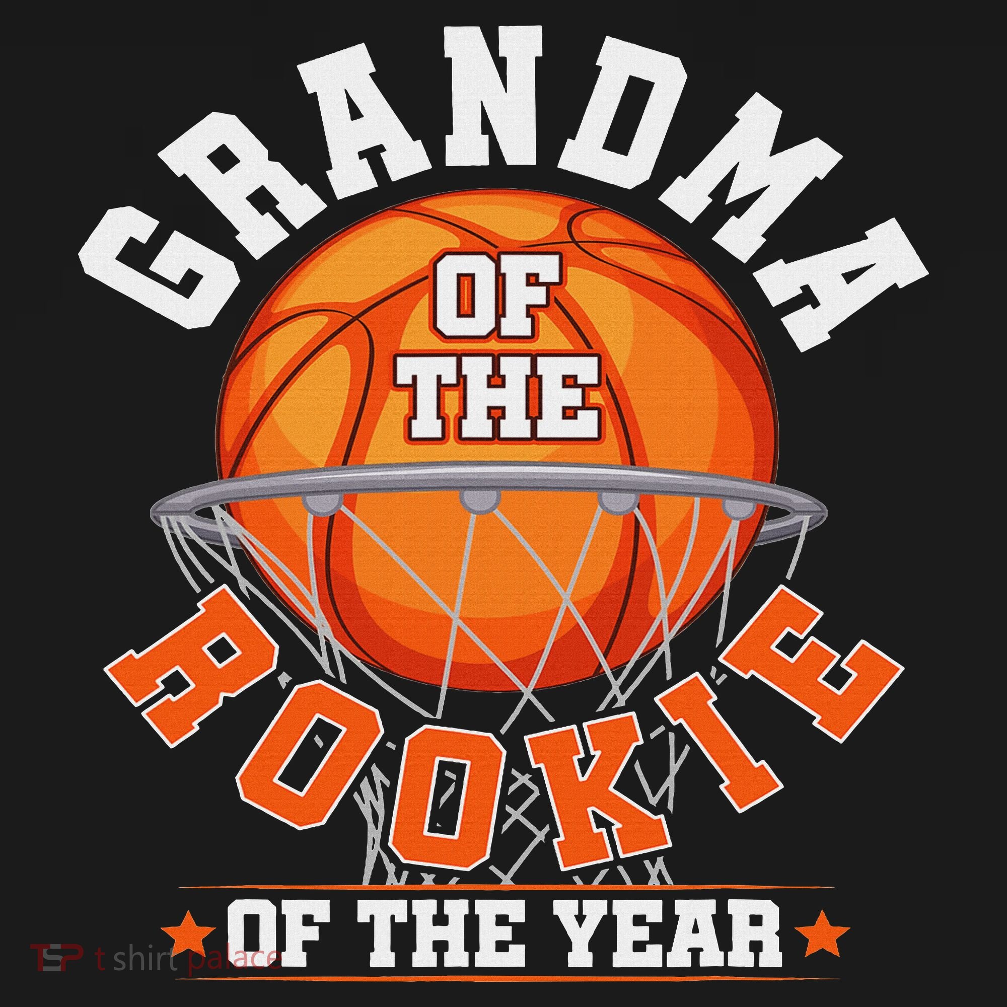 Grandma Of Rookie 1st Birthday Basketball Family Matching Women's T-Shirt