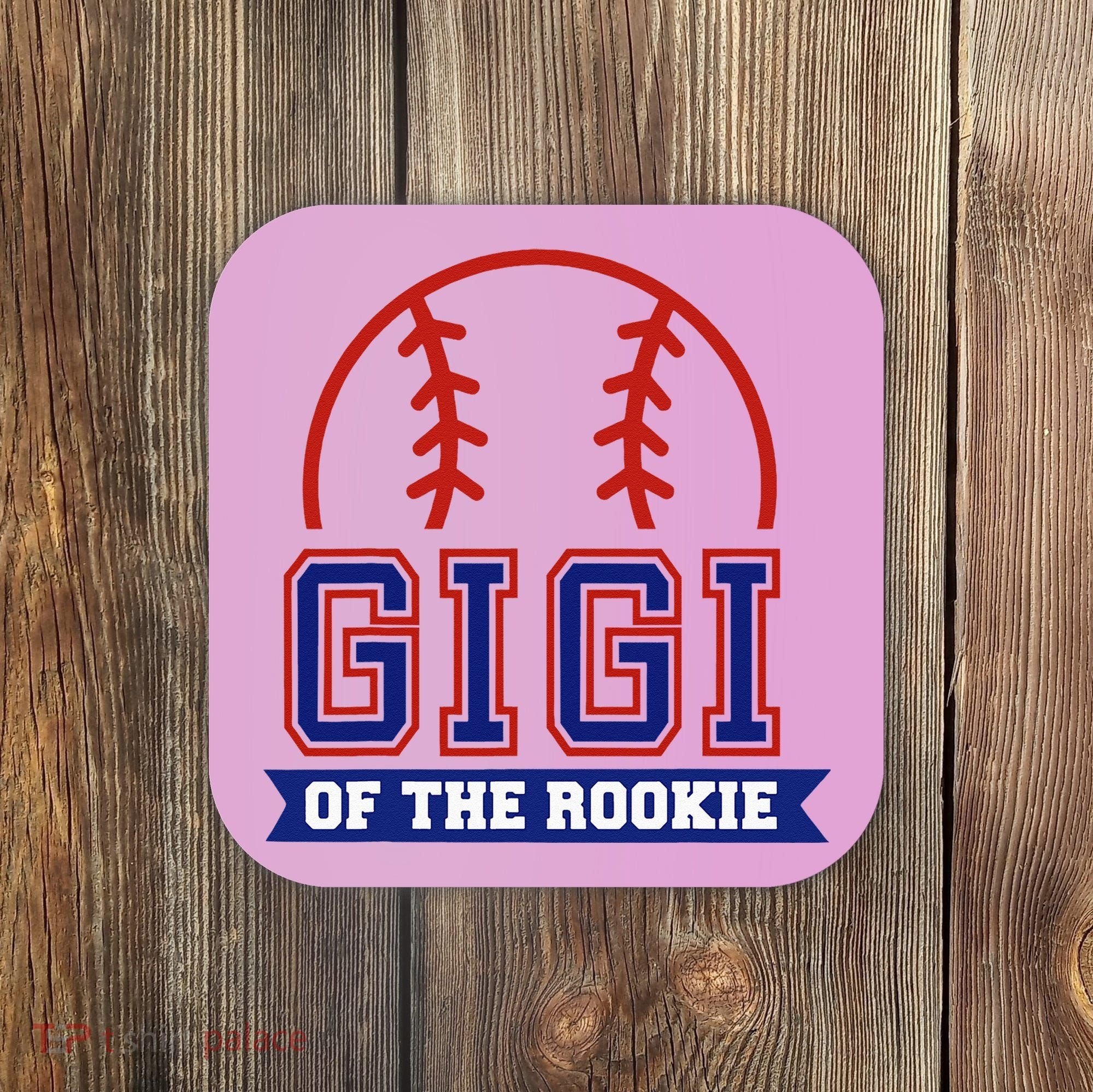 Gigi Of Rookie 1st Birthday Baseball Theme Matching Party Coaster