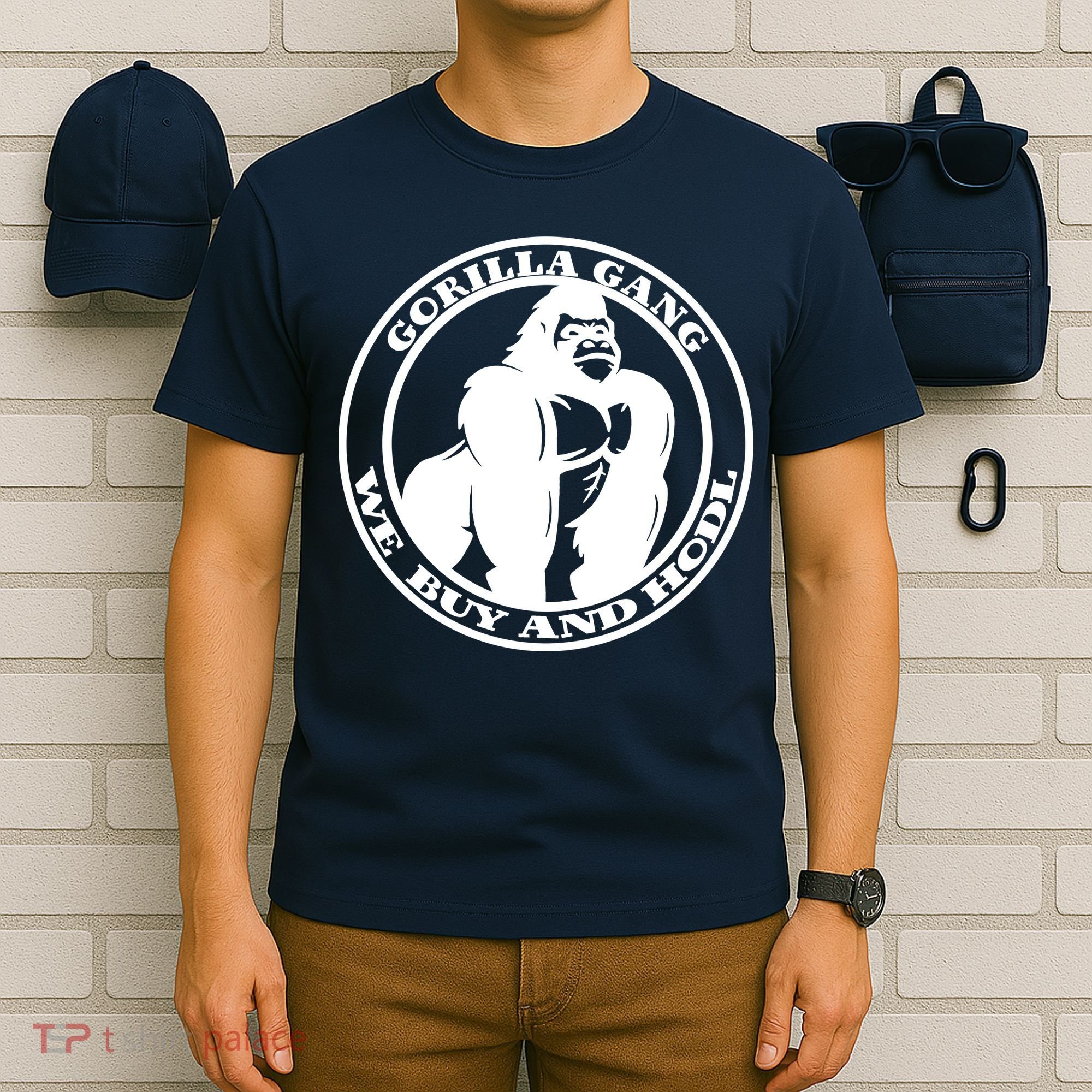 Gorilla Gang We Buy And HODL Meme Stonk T-Shirt