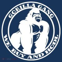 Gorilla Gang We Buy And HODL Meme Stonk T-Shirt thumb 7