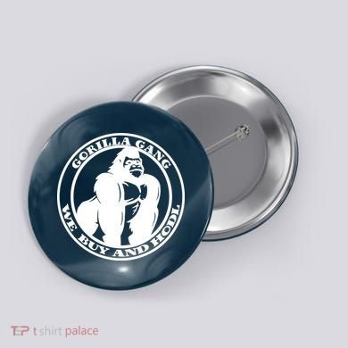 Gorilla Gang We Buy And HODL Meme Stonk Button