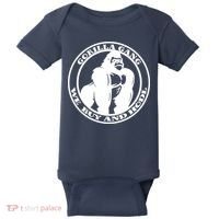 Gorilla Gang We Buy And HODL Meme Stonk Baby Bodysuit thumb 0