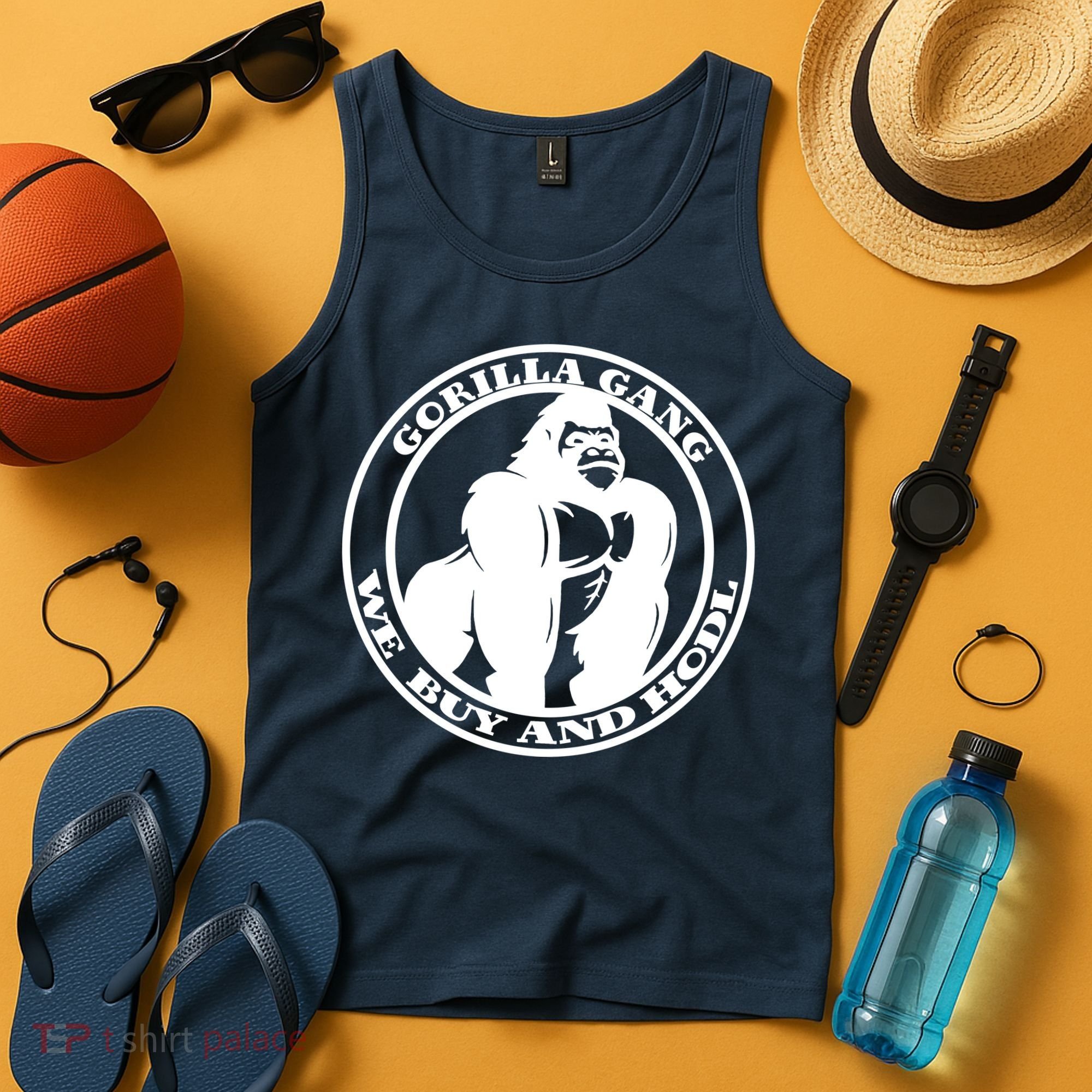 Gorilla Gang We Buy And HODL Meme Stonk Tank Top