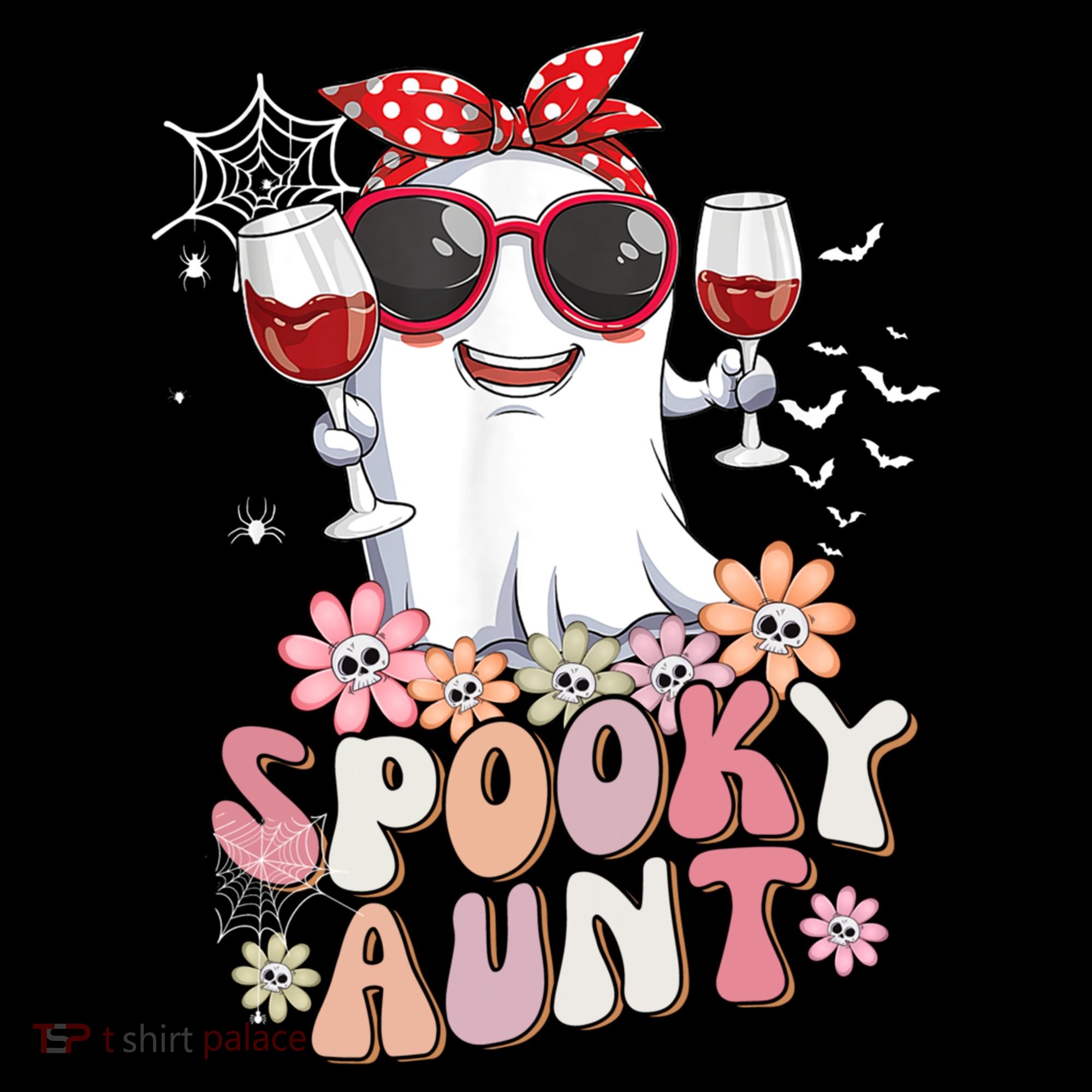 Groovy One Spooky Aunt Retro Ghost Witch Mom Halloween Gift Coffee Mug