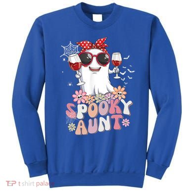 Groovy One Spooky Aunt Retro Ghost Witch Mom Halloween Gift Sweatshirt