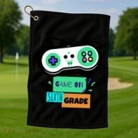 Game On Sixth Grade First Day Of 6Th Grade Back To School Gift Golf Towel thumb 1