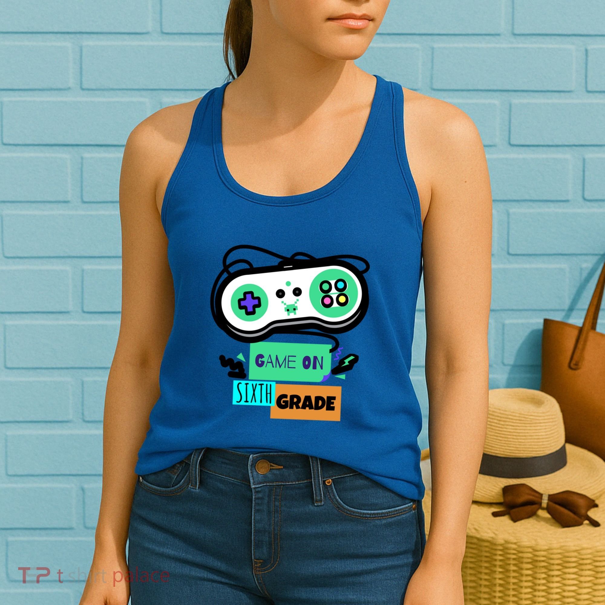 Game On Sixth Grade First Day Of 6Th Grade Back To School Gift Women's Tank Top