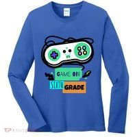Game On Sixth Grade First Day Of 6Th Grade Back To School Gift Women's Long Sleeve Shirt thumb 0