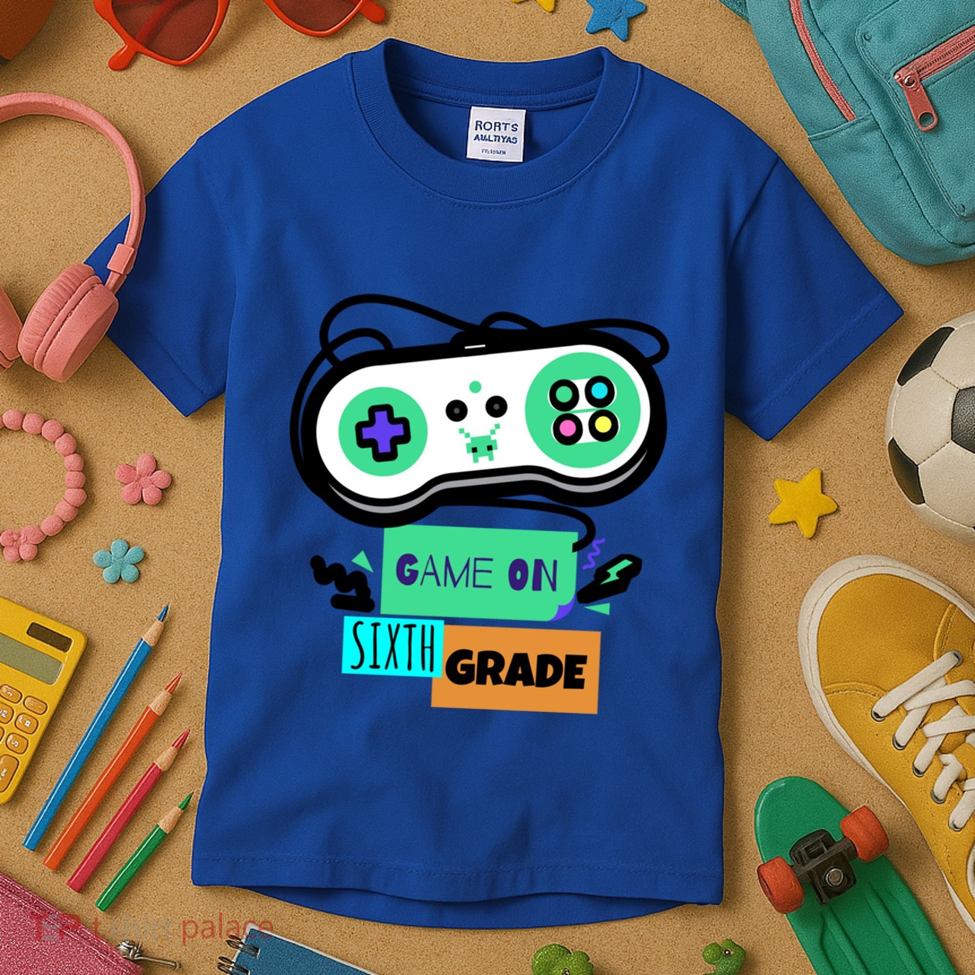 Game On Sixth Grade First Day Of 6Th Grade Back To School Gift Kids T-Shirt