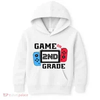 Game On Second Grade Back To School Kids Hoodie thumb 0
