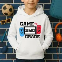 Game On Second Grade Back To School Kids Hoodie thumb 2