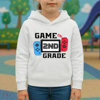 Game On Second Grade Back To School Kids Hoodie thumb 3