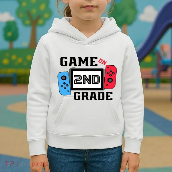 Game On Second Grade Back To School Kids Hoodie