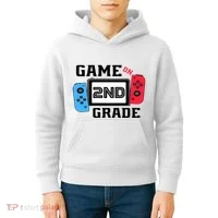 Game On Second Grade Back To School Kids Hoodie thumb 4