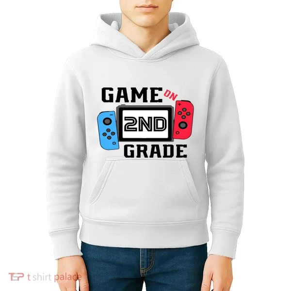 Game On Second Grade Back To School Kids Hoodie
