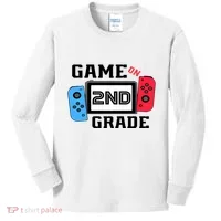 Game On Second Grade Back To School Kids Long Sleeve Shirt thumb 0