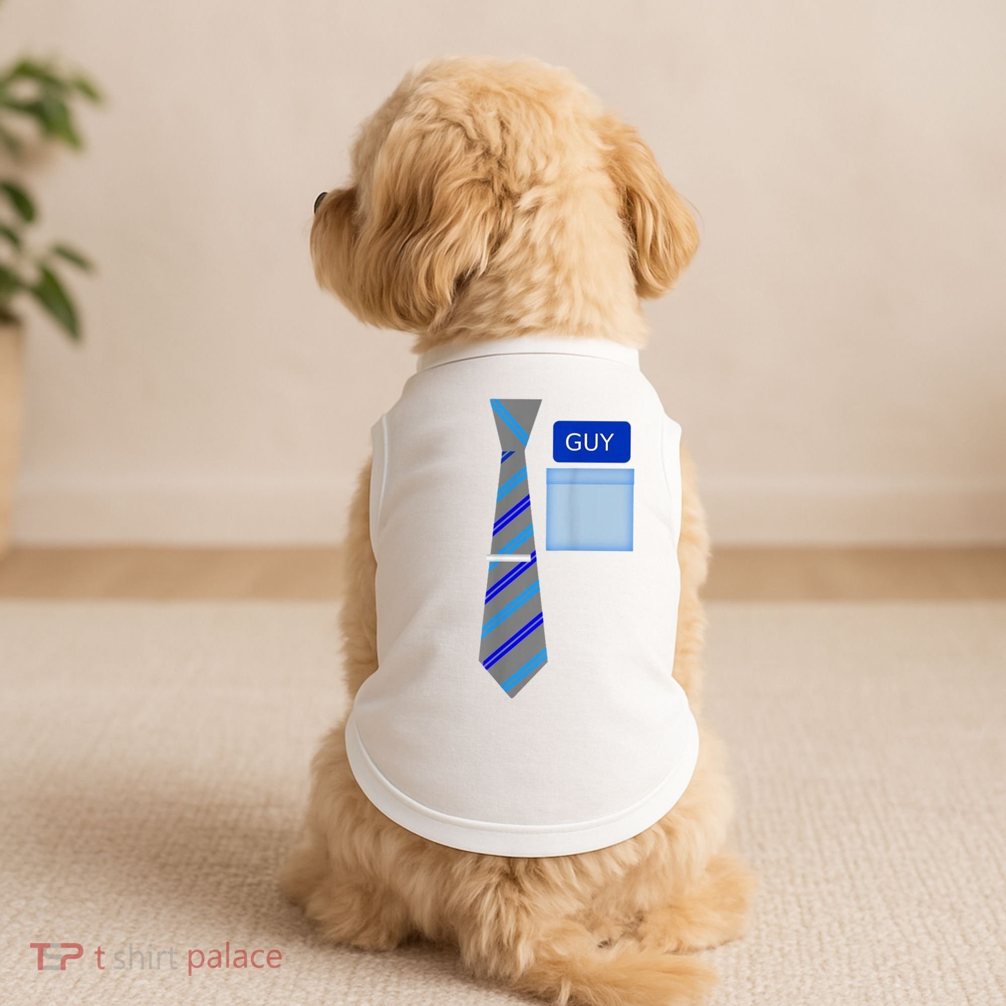 Guy Office Suit And Tie Costume Doggie Tank