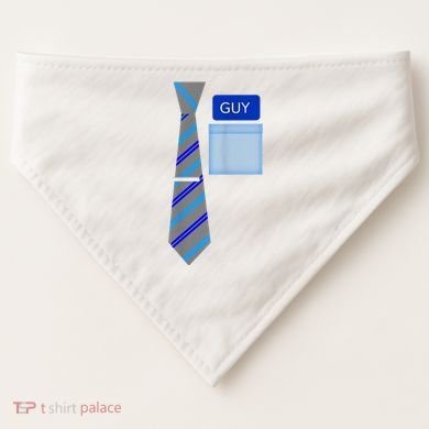 Guy Office Suit And Tie Costume USA-Made Doggie Bandana