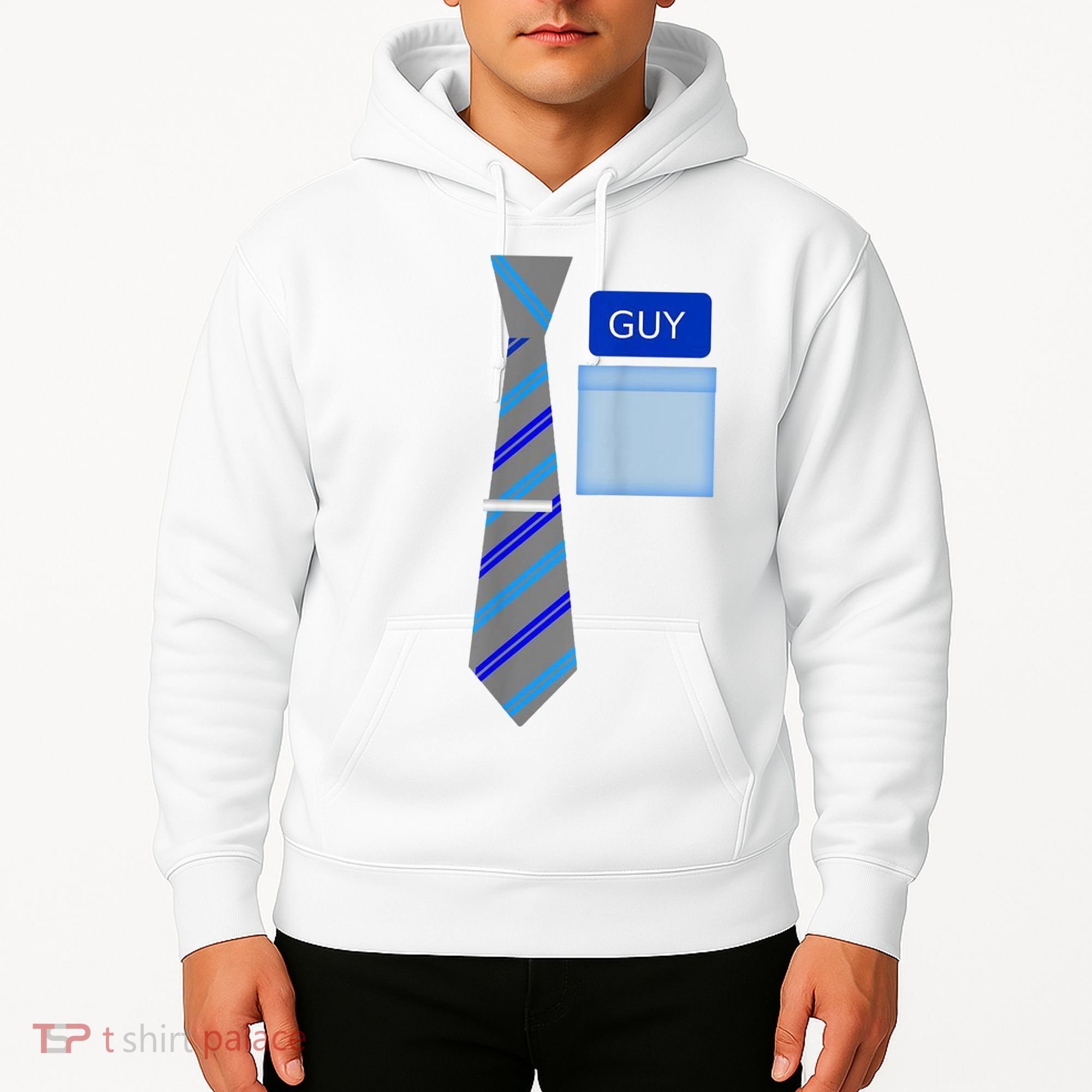 Guy Office Suit And Tie Costume Hoodie