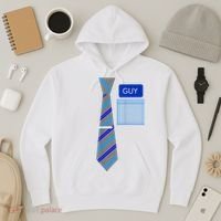 Guy Office Suit And Tie Costume Hoodie thumb 3