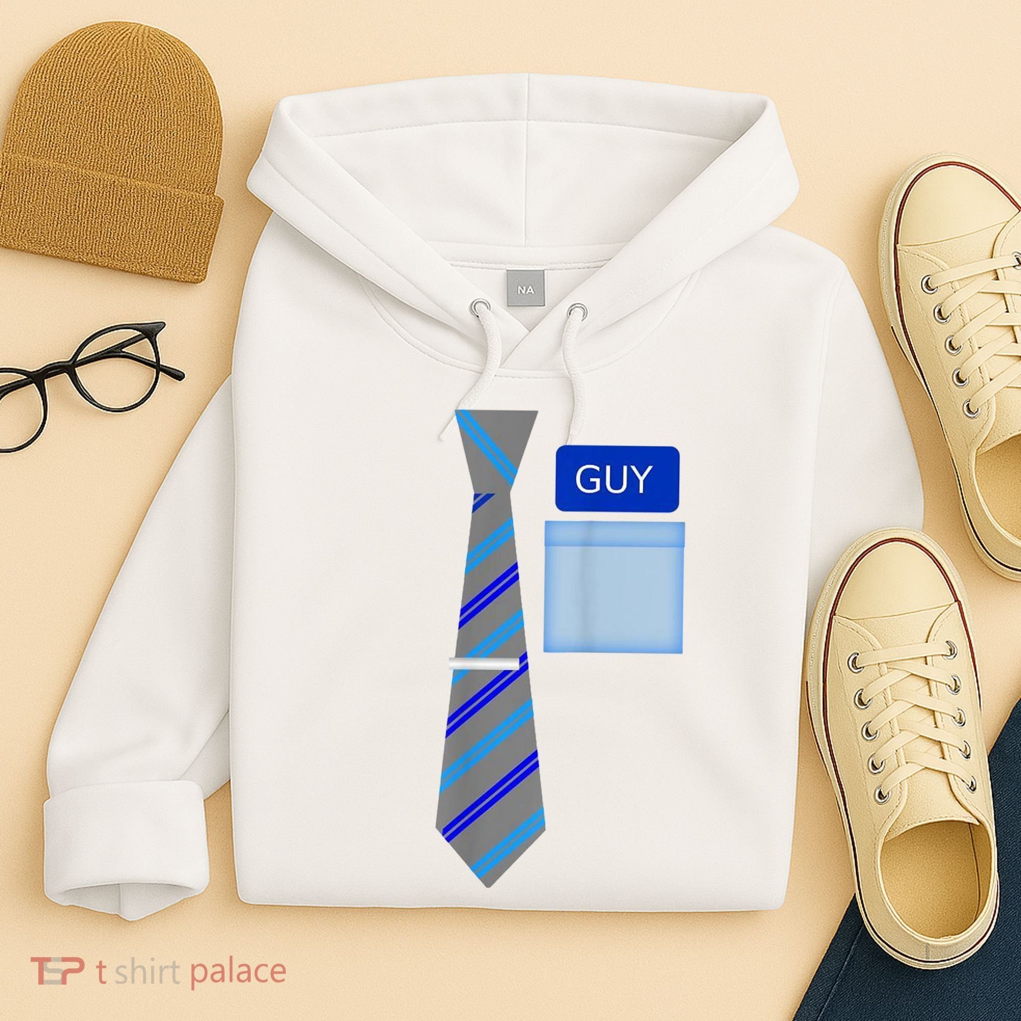 Guy Office Suit And Tie Costume Hoodie