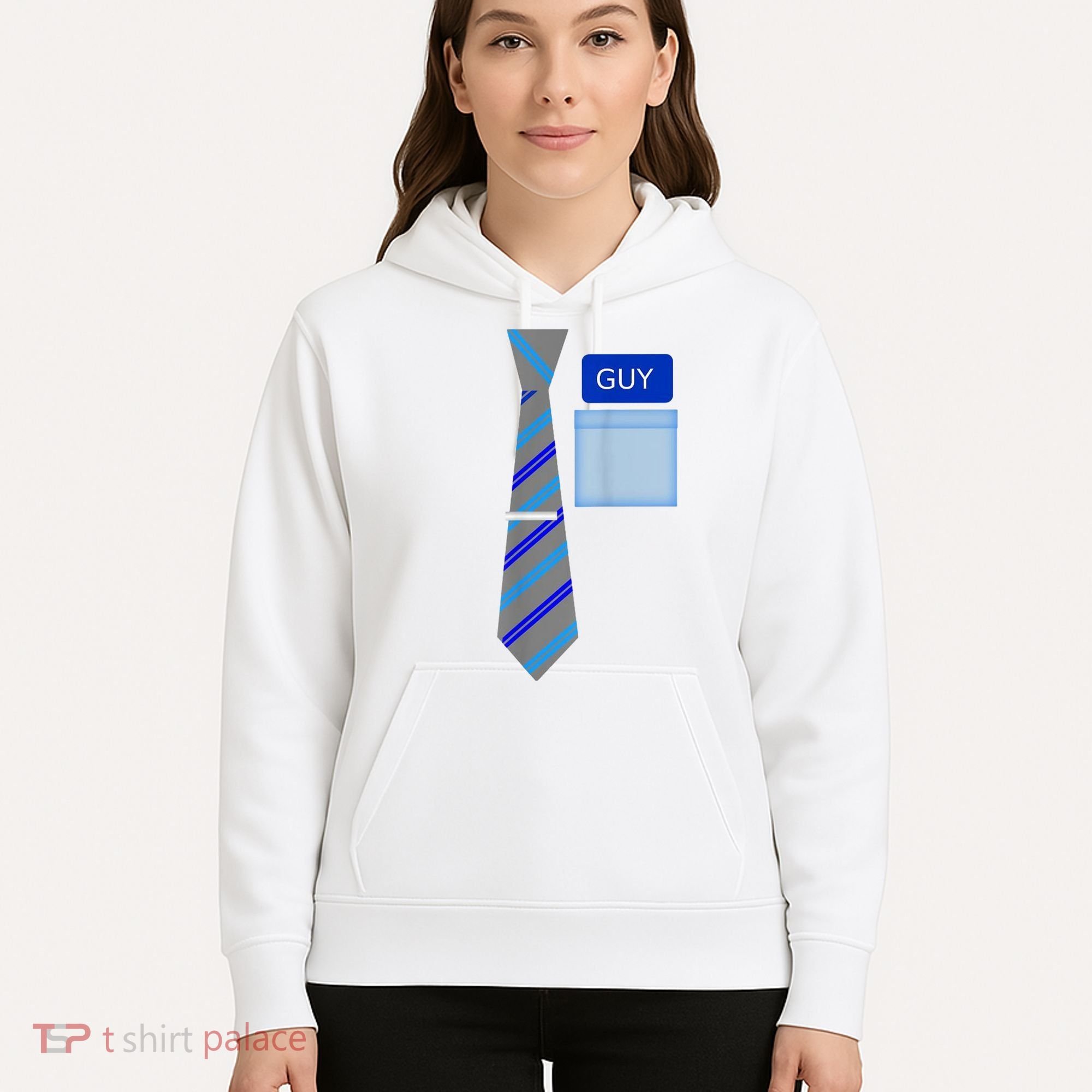 Guy Office Suit And Tie Costume Hoodie