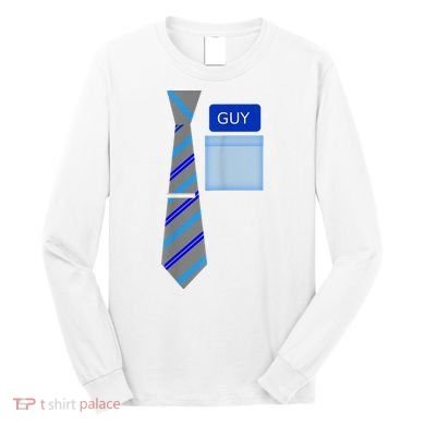 Guy Office Suit And Tie Costume Long Sleeve Shirt