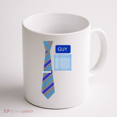 Guy Office Suit And Tie Costume Coffee Mug back